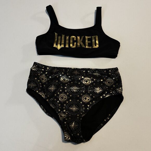 Wicked Girls Swimsuit Tankini Bikini Swim Glinda Elphaba Movie Size 7/8 - Picture 1 of 6